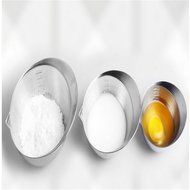 3pcs Stainless Steel Baking Prep Material Egg Beating Mixing Bowl Sets Home Use Mixing Bowls N2