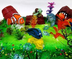 FINDING DORY 20 Piece Birthday CAKE Topper Set, Featuring Dory, Nemo and Friends, Decorative Themed Accessories... N3