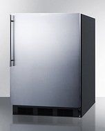 Summit FF63BSSHV 24&quot; Freestanding Compact Refrigerator with 5.5 cu. ft. Capacity Adjustable Spill Proof Glass...