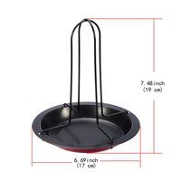 edealing(TM) Upright Vertical Chicken Roasting Poultry Bbq Roaster Tray Rack Bowl Pans For Bbq Party Grilled Chicken... N3
