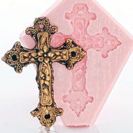 Victorian Cross Silicone Mold Food Safe Fondant, Candy, Craft, Resin, Clay Flexible Mold N3