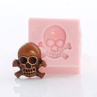 Miniature Skull and Cross Bones Silicone Mold Food Safe Mold Craft Jewelry Mold. Perfect size to make jewelry. N4