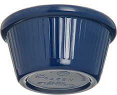 Carlisle S27960 Melamine Fluted Ramekin, 2-Ounce Capacity, 1.43" Height, Cobalt Blue (Case of 48) N6