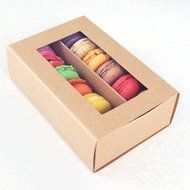 25 Sets of Kraft Brown Macaron Boxes for 12 Macarons ($2.30 Per Set of Macaron Box)