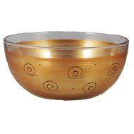 Golden Hill Studio 6" Serving Bowl Hand Painted in the USA by American Artist-Gold Curl Lodge Collection N2