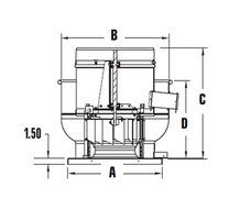 Fantech 5BDU12 Belt Drive Upblast, 12", LMD (Shell Only) N2