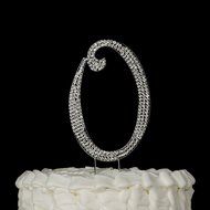 Number 7 Cake Topper, Birthday or Anniversary Party Decoration, Rhinestone Metal Top (7) N20