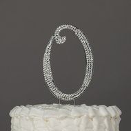 Number 7 Cake Topper, Birthday or Anniversary Party Decoration, Rhinestone Metal Top (7) N21