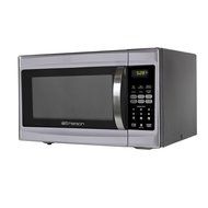 1.3 Cu. Ft. 1000w Countertop Microwave in Silver By Emerson Radio- Time and Weight Defrost- Overall: 12.8" H X... N5