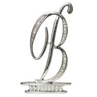 Ivy Lane Design Monogram Crystal Cake Top Letter E, Silver, 4-1/2-Inch N21