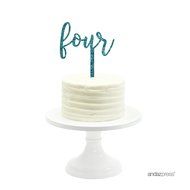 Andaz Press 5th Birthday and Anniversary Acrylic Cake Toppers, Pink Glitter, Number 5, 1-Pack N98
