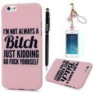 iPhone 6S Case,iPhone 6 Case (4.7") - Candy Color Kidding Words Series Slim Fit Shock-absorption Full Edge Protective... N39