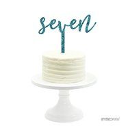 Andaz Press 5th Birthday and Anniversary Acrylic Cake Toppers, Pink Glitter, Number 5, 1-Pack N103