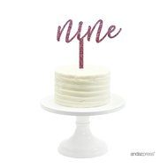Andaz Press 5th Birthday and Anniversary Acrylic Cake Toppers, Pink Glitter, Number 5, 1-Pack N105