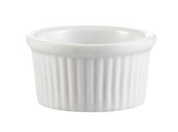 CAC China Accessories 2-5/8-Inch by 1-1/2-Inch 2-Ounce Super White Porcelain Round Fluted Ramekin, Box of 48 N3