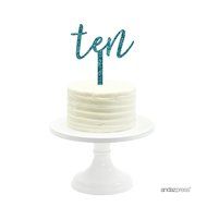 Andaz Press 5th Birthday and Anniversary Acrylic Cake Toppers, Pink Glitter, Number 5, 1-Pack N113