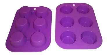 Muffin Cupcake Quiche Pan, 6-cup (Set of 2) 100% Food Grade Nonstick Silicone Bakeware by Happy Cook N6