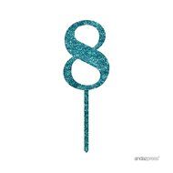 Andaz Press 5th Birthday and Anniversary Acrylic Cake Toppers, Pink Glitter, Number 5, 1-Pack N116