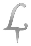 Darice VL3L Mirror Acrylic Initial Letter Cake Topper with Stake, Alphabet L, 3-Inch