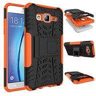 Galaxy On5 Case, MCUK Heavy Duty Rugged Dual Layer - Soft/Hard Shell 2 in 1 Tough Protective Cover Case with Kickstand... N21