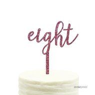 Andaz Press 5th Birthday and Anniversary Acrylic Cake Toppers, Pink Glitter, Number 5, 1-Pack N121