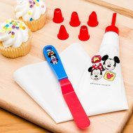 Zak Designs MMON-S090 Mickey &amp; Minnie 8 Piece Cake Decorating Supplies Set, Decorated N3