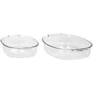 Pyrex Bakeware 2-Quart and 4-Quart Oval Roasters, Set of 2