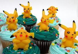 POKEMON ~12 Piece Birthday Cupcake Topper Set Featuring 12 RANDOM Pokemon Figures N7
