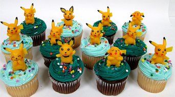 POKEMON ~12 Piece Birthday Cupcake Topper Set Featuring 12 RANDOM Pokemon Figures N8