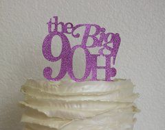 All About Details Purple The Big 9OH! Cake Topper N2