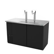 Direct Draw Beer Cooler, 59‐1/2", two‐section, (2) solid doors, (2) stainless steel draft towers with single taps...