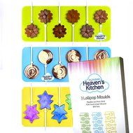 3 Lollipop Molds by Heaven&#039;s Kitchen - Flower, Star &amp; Spiral Silicone Chocolate Ice Pops, Baked Candy, Chocolate... N3