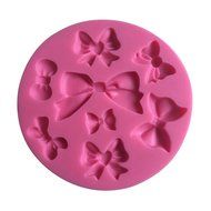 LYNCH Bowtie And Bowknot Shape Chocolate Silicon Mold Sugarcraft Cake Tools,Pink