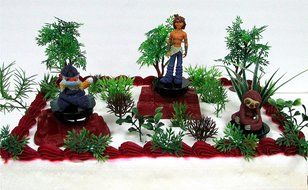 THE CROODS 16 Piece Birthday Cake Topper Set Featuring Crood Figures and Themed Decorative Accessories - Figures... N6