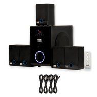 Acoustic Audio AA5817 Home Theater 5.1 Speaker System with 4 Extension Cables Surround Sound N2
