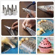 Yakamoz 24-piece DIY Cake Sugarcraft Decorating Tips Icing Piping Nozzles Tool Set N6