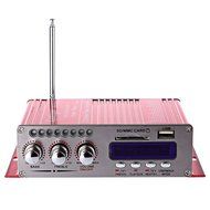 Robolife USB Kentiger HY - 502S 2CH Bluetooth Hi-Fi Super Bass Output Power Amplifier with Remote Controller Red N4