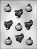 CK Products Pumpkins and Turkeys Chocolate Mold