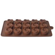 EVTECH(TM) 15 Cavity swirl Style Silicone Gel Non Stick Cake Bread Mousse Ice Pudding Mold Chocolate Jelly Candy... N3