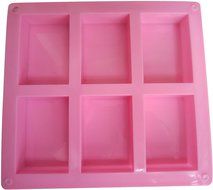 LeBeila Silicone Baking Mold 6 Cavity Large Rectangle Shape Mould Tray for Soap, Bread, Muffin, Loaf, Brownie,... N3