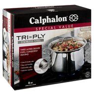 Calphalon Tri-Ply Stainless Steel 14-Inch Roaster with Rack and Lifters N18