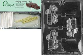 Cybrtrayd J070 Dump Truck Lolly Chocolate Candy Mold with Exclusive Cybrtrayd Copyrighted Chocolate Molding Instructions N8