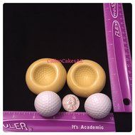 2 Golf Ball Fondant Mold Set Chocolate Candy Gumpaste Soap Resin Clay