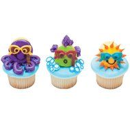 DecoPac Sunglasses DecoPic Cupcake Picks (12 Count)