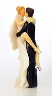 Sexy and Funny Kissing Bride and Groom Couple Wedding Cake Topper N6