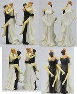Sexy and Funny Kissing Bride and Groom Couple Wedding Cake Topper N7