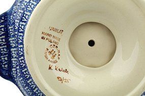 Polish Pottery Roaster with Handles and Spout 9-inch UNIKAT N4