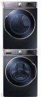 Bundle: Samsung 5.6 cf Steam Front Load Washer &amp; 9.5 cf Steam Electric Dryer Stacked includes Stack Kit Onyx WF56H9100AG... N2