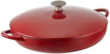 Mario Batali by Dansk Enameled Cast Iron Pizza Pan and Griddle, 12-Inch, Chianti N28