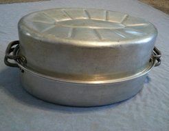 Roaster, Vintage 3 piece, Aluminum, Oval, Marswell's Germany. N3